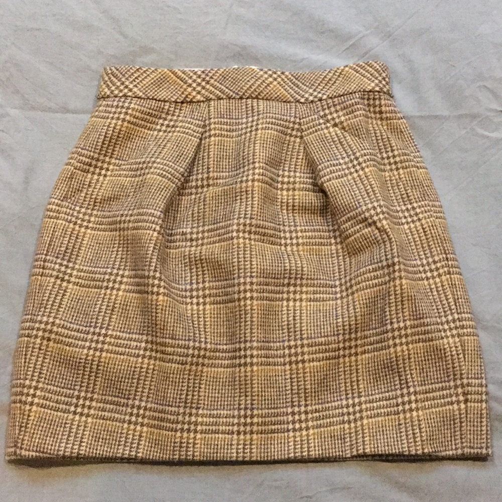 EVERYTHING MUST GO Crew Wool Tartan Mini Skirt